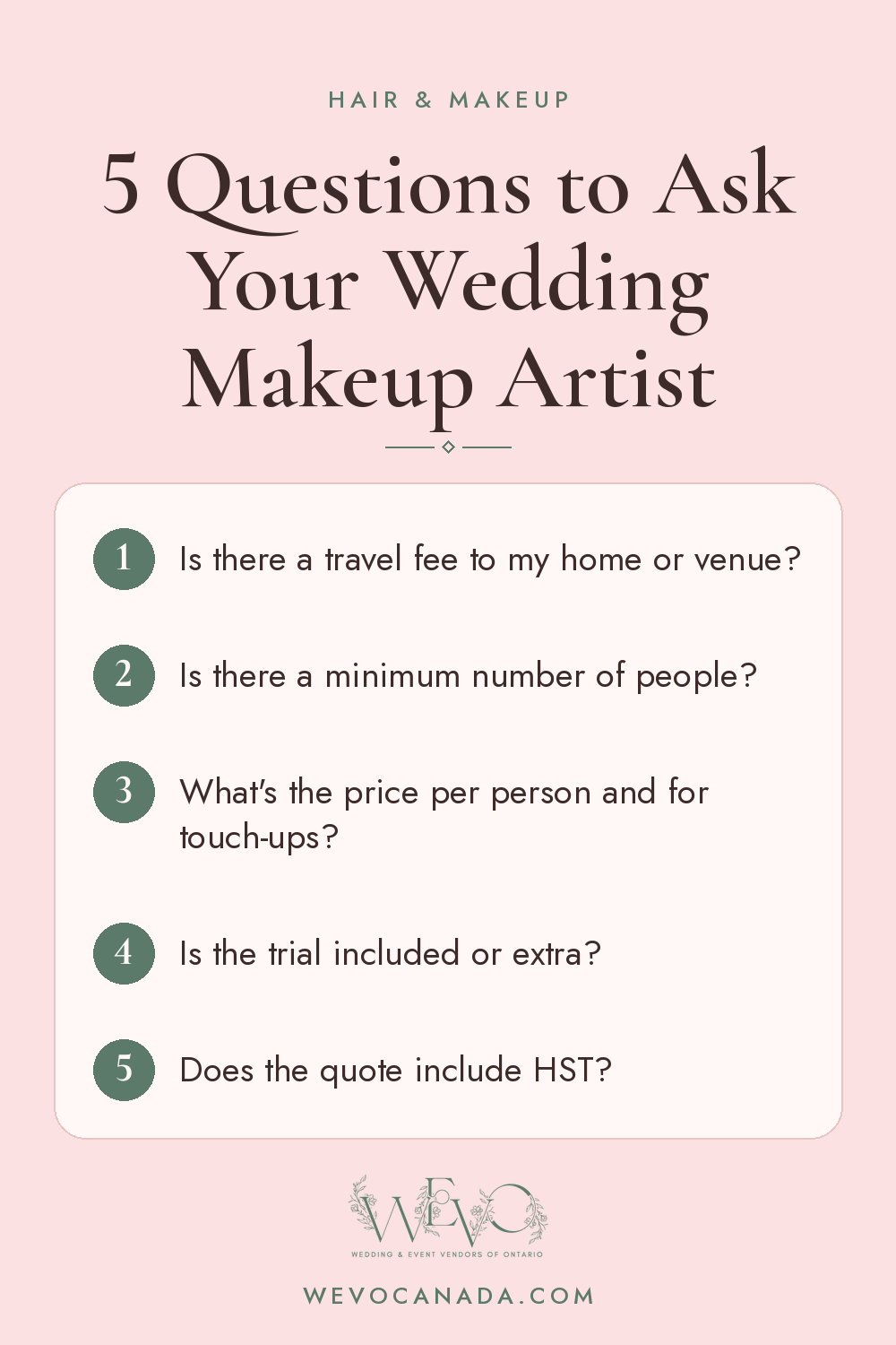 How to Choose a Wedding Hair & Makeup Artist in Ontario, a WEVO guide for Ontario couples